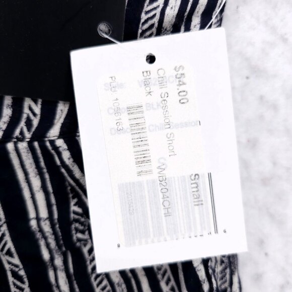 NWT RVCA Women's Chill Session Shorts Lightweight Black White Pattern SMALL - Picture 3 of 5